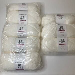 8-Big Twist Gentle Yarn Hundred Percent Anti-Pilling Acrylic 131Yd/3.52 Oz White